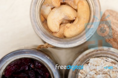 Healthy Breakfast Ingredients Stock Photo