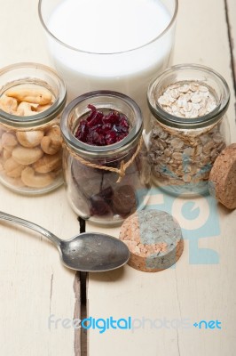 Healthy Breakfast Ingredients Stock Photo