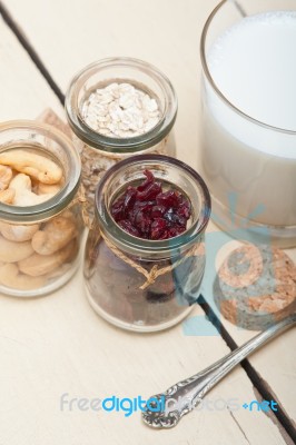 Healthy Breakfast Ingredients Stock Photo