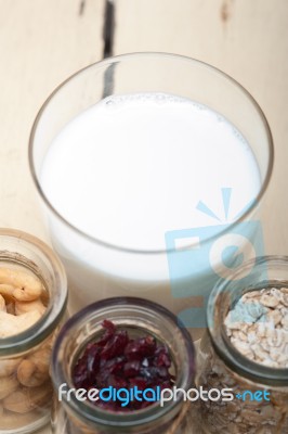 Healthy Breakfast Ingredients Stock Photo