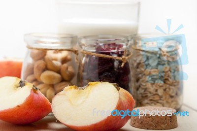 Healthy Breakfast Ingredients Stock Photo