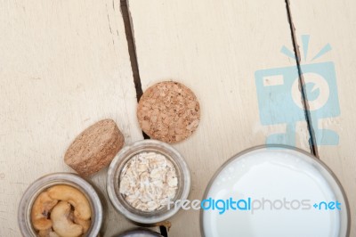 Healthy Breakfast Ingredients Stock Photo