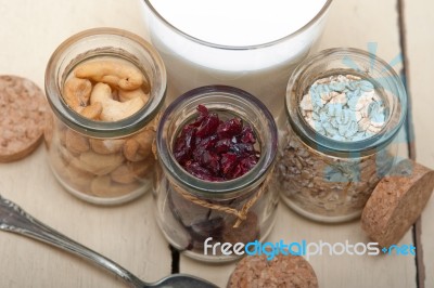 Healthy Breakfast Ingredients Stock Photo