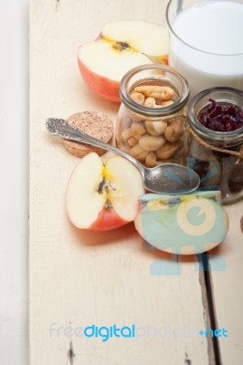 Healthy Breakfast Ingredients Stock Photo