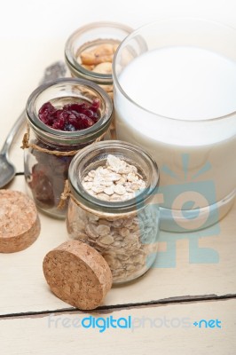 Healthy Breakfast Ingredients Stock Photo