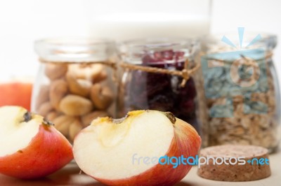 Healthy Breakfast Ingredients Stock Photo