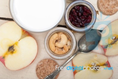 Healthy Breakfast Ingredients Stock Photo