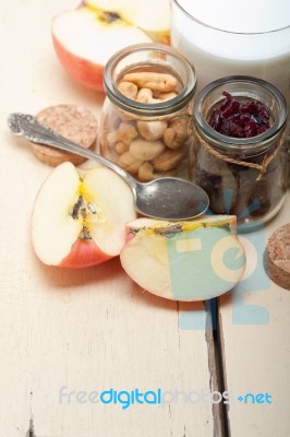 Healthy Breakfast Ingredients Stock Photo