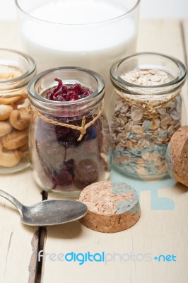 Healthy Breakfast Ingredients Stock Photo