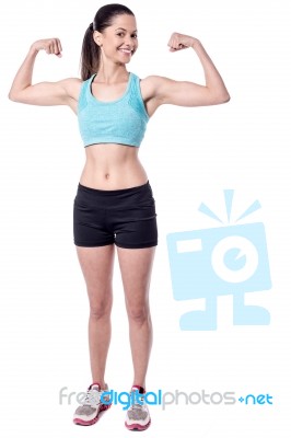 Healthy Fit Beautiful Slim Lady Stock Photo