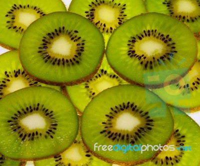 Healthy Fresh Kiwi On A White Background Stock Photo