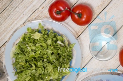 Healthy Letucce Salad Stock Photo