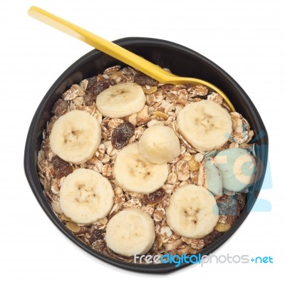 Healthy Oatmeal Stock Photo