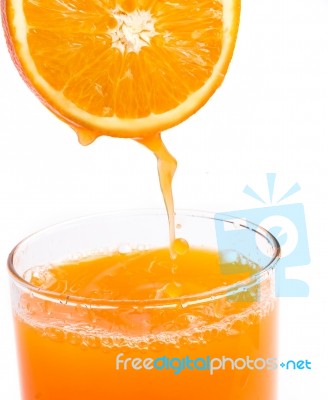 Healthy Orange Drink Represents Freshly Squeezed Juice And Citrus Stock Photo