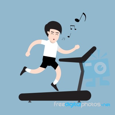 Healthy Running Man Stock Image