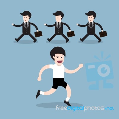 Healthy Running Man Stock Image