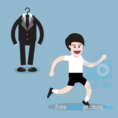 Healthy Running Man Stock Image