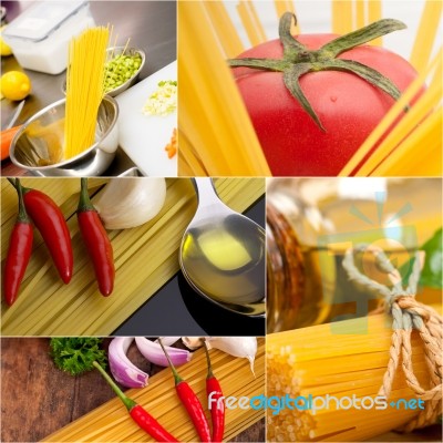 Healthy Vegetarian Vegan Food Collage Stock Photo