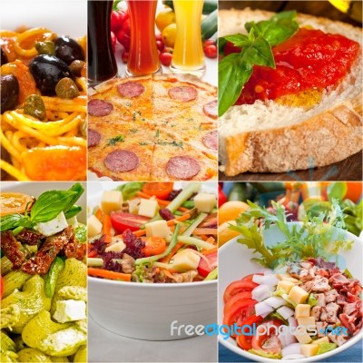 Healthy Vegetarian Vegan Food Collage Stock Photo