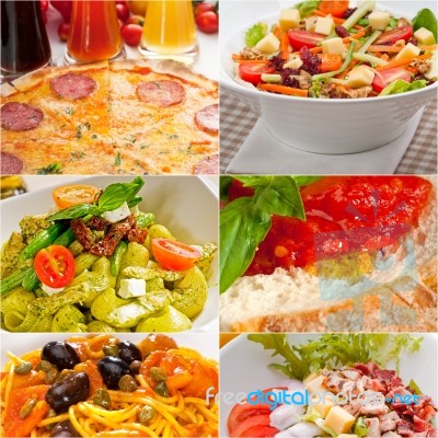 Healthy Vegetarian Vegan Food Collage Stock Photo