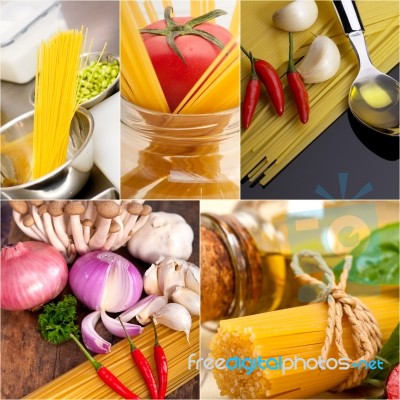 Healthy Vegetarian Vegan Food Collage Stock Photo