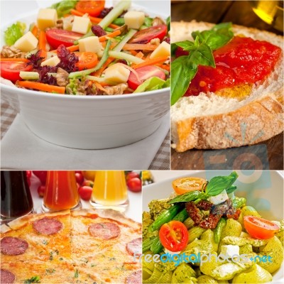 Healthy Vegetarian Vegan Food Collage Stock Photo