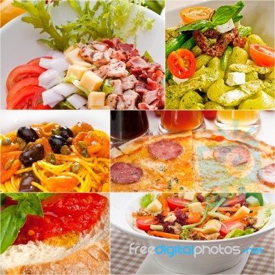 Healthy Vegetarian Vegan Food Collage Stock Photo