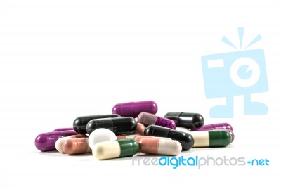 Heap Of Medicine Pills Stock Photo
