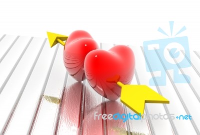 Heart And Arrow Stock Image