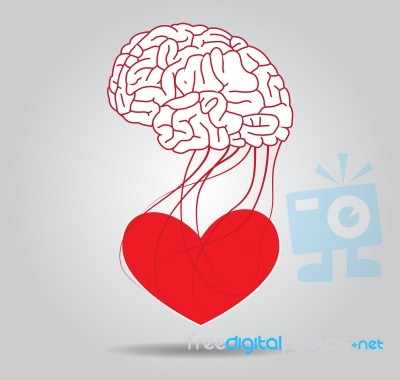 Heart And Brain  Icon Stock Image