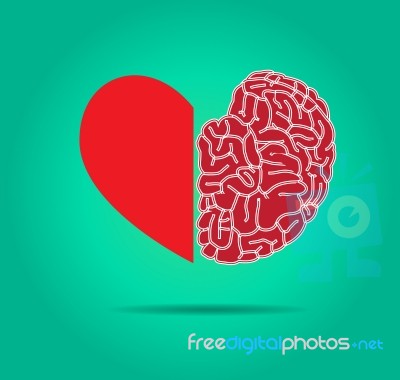 Heart And Brain  Icon Stock Image