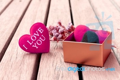 Heart And Gift Box Stock Photo