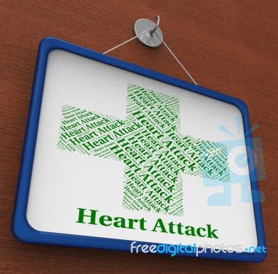 Heart Attack Means Acute Myocardial Infarction And Afflictions Stock Image