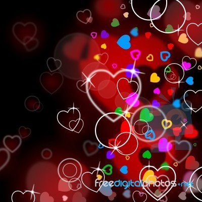 Heart Background Indicates Backgrounds Affection And Passion Stock Image