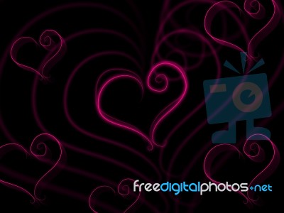 Heart Background Means Valentine Day And Loving Stock Image