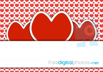 Heart Background Of Valentines Day Stock Image