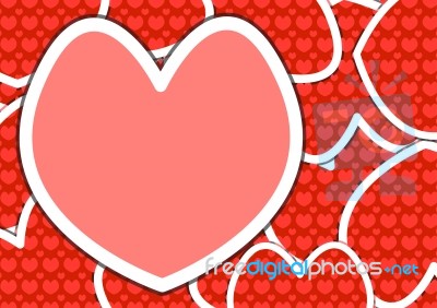 Heart Background Of Valentines Day Stock Image