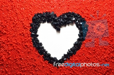 Heart Beads Frame Stock Photo