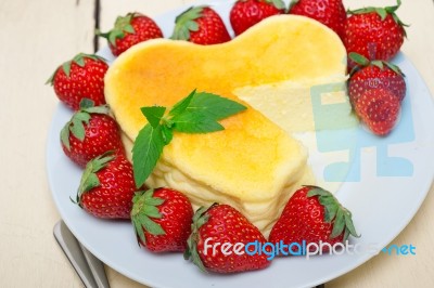 Heart Cheesecake Stock Photo