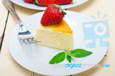 Heart Cheesecake Stock Photo