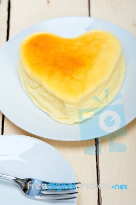 Heart Cheesecake Stock Photo