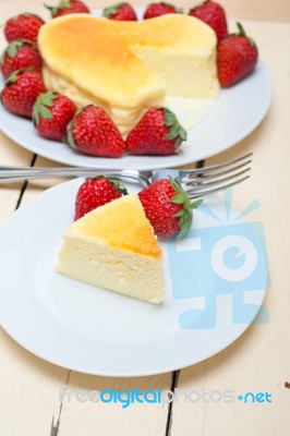 Heart Cheesecake Stock Photo