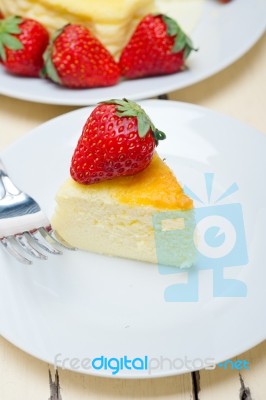 Heart Cheesecake Stock Photo