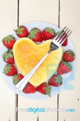 Heart Cheesecake Stock Photo