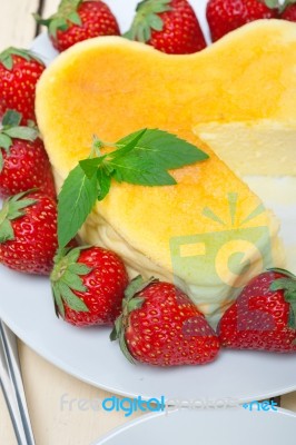 Heart Cheesecake Stock Photo