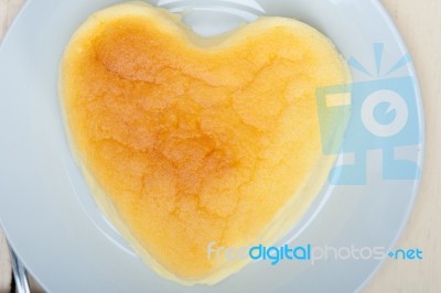 Heart Cheesecake Stock Photo