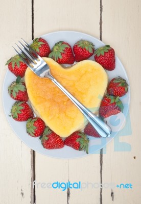 Heart Cheesecake Stock Photo