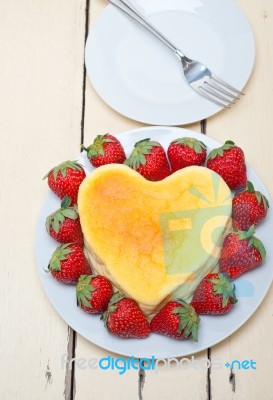 Heart Cheesecake Stock Photo