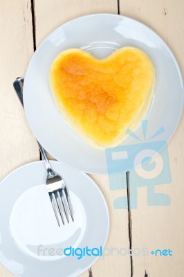 Heart Cheesecake Stock Photo