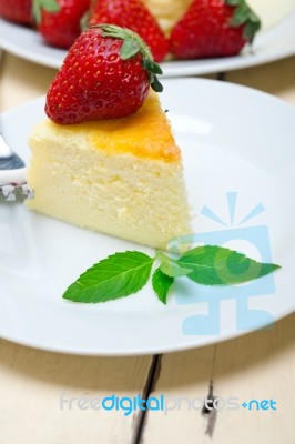 Heart Cheesecake Stock Photo